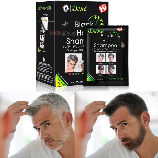 Shampoo Tinte Cero Canas Champu Negro Oc